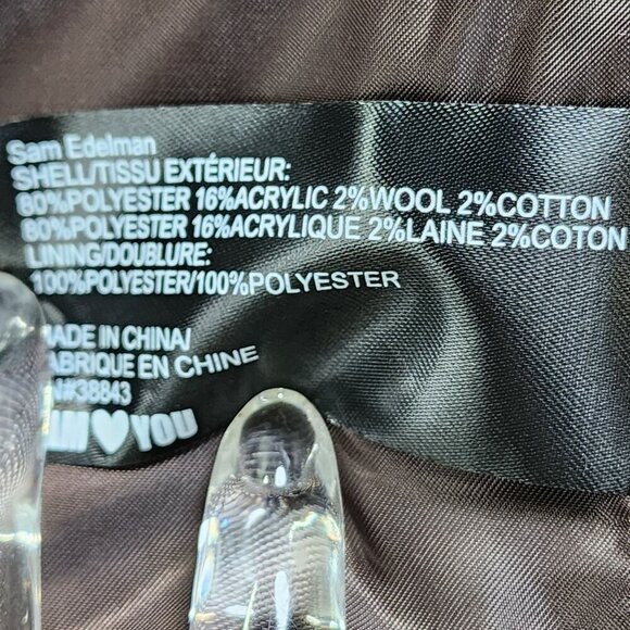 Sam Edelman Womens Tweed Coat With Gold Button Accents - X-Large - Picture 7 of 15